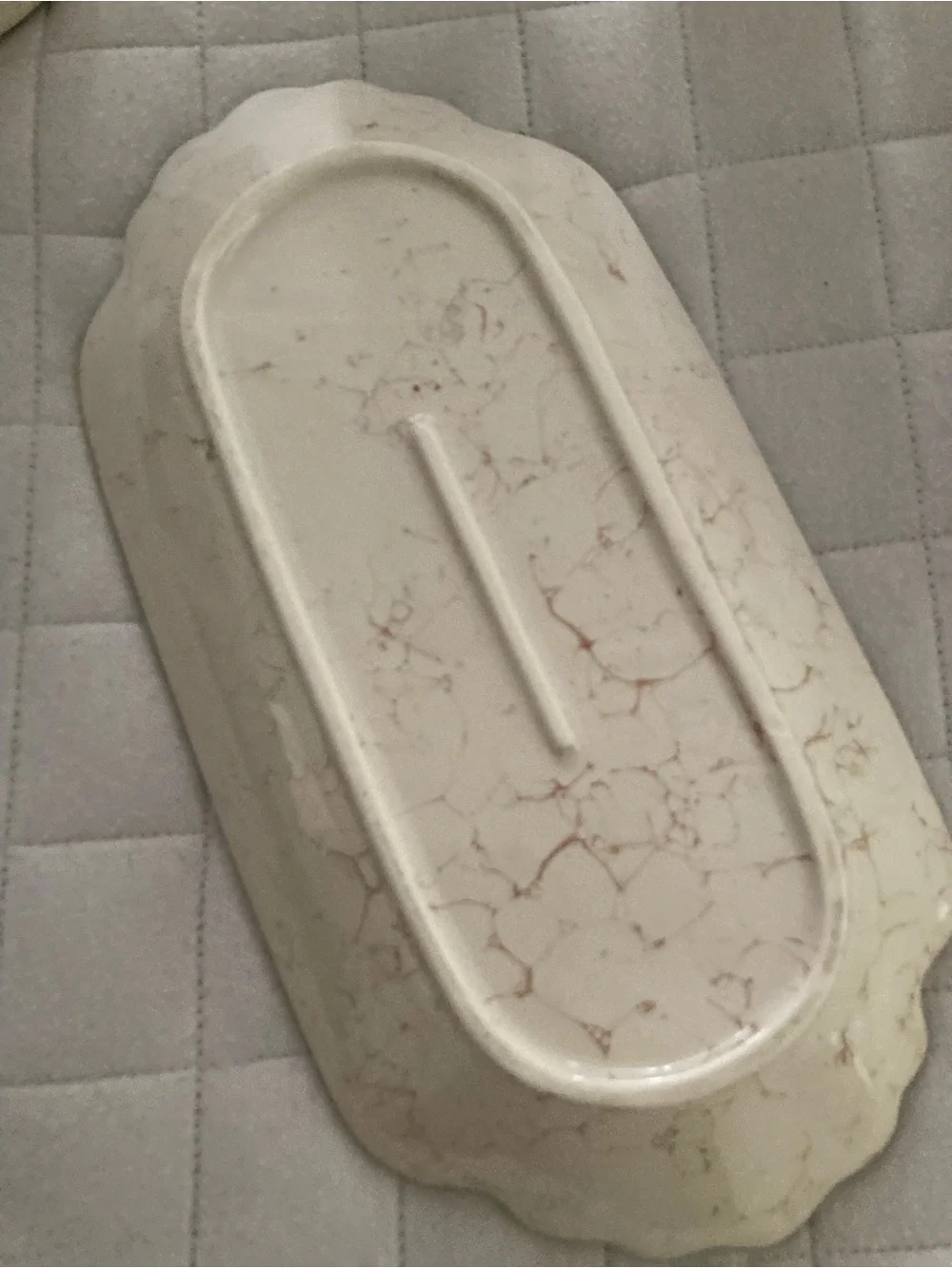 Cream/Beige Marble Style Bathroom Ceramic Accessory Set - 7-Piece